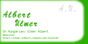 albert ulmer business card